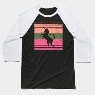 Pink Unicorn Baseball T-Shirt